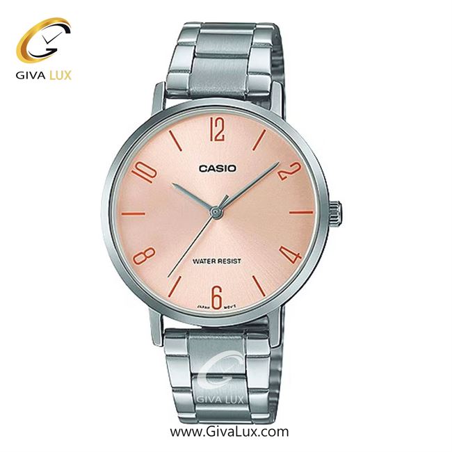 ساعت مچی اورجینال زنانه کاسیو Casio نقره ای | نقره ای| صورتی| کد رفرنس LTP-VT01D-4B2UDF